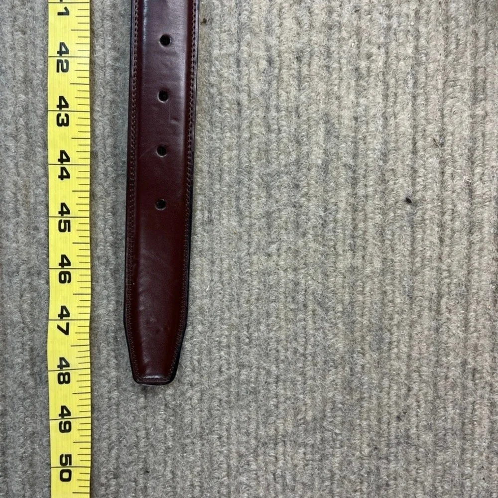 Dockers Mens Brown Leather Dress Belt Size L 38-40 11DP110032 Silver Buckle